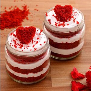 Red velvet jar cake